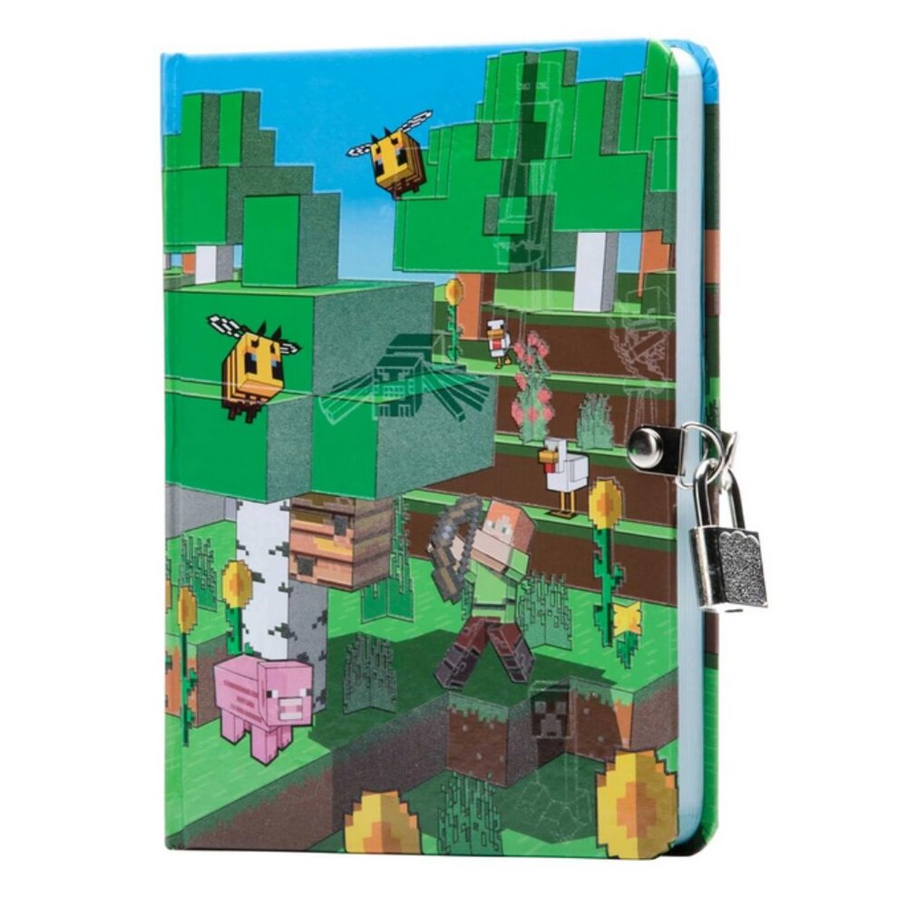NEW Minecraft Mobs Glow-in-the-Dark Lock and Key Diary